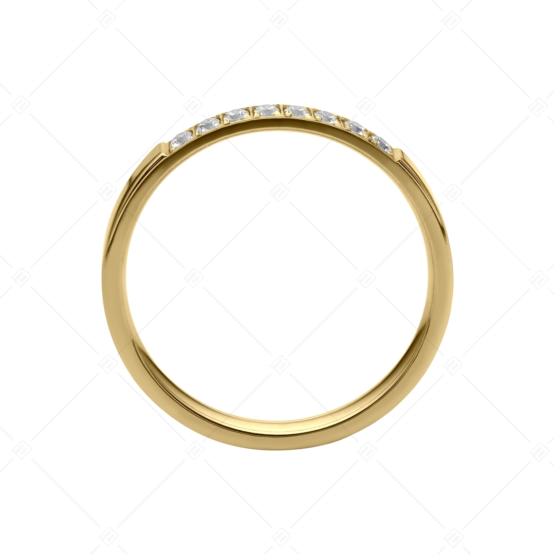 BALCANO - Ella / 18K Gold Plated Thin Stainless Steel Ring With Cubic Zirconia gemstones (041205BC88)