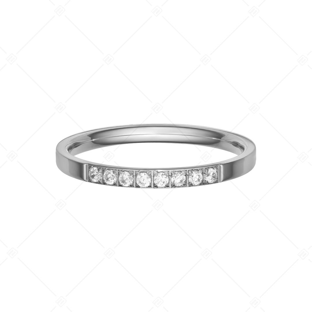 BALCANO - Ella / Dünner Edelstahl Ring mit Zirkonia Kristallen mit Hochglanzpolierung (041205BC97)