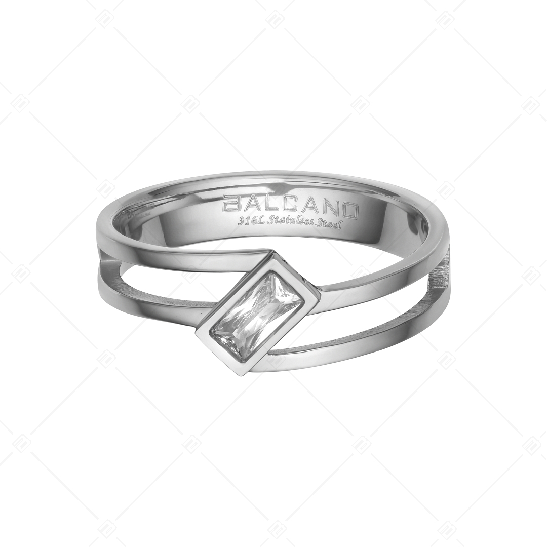 BALCANO - Principessa / Unique Ring with Cubic Zirconia Gemstone With High Polish (041206BC97)