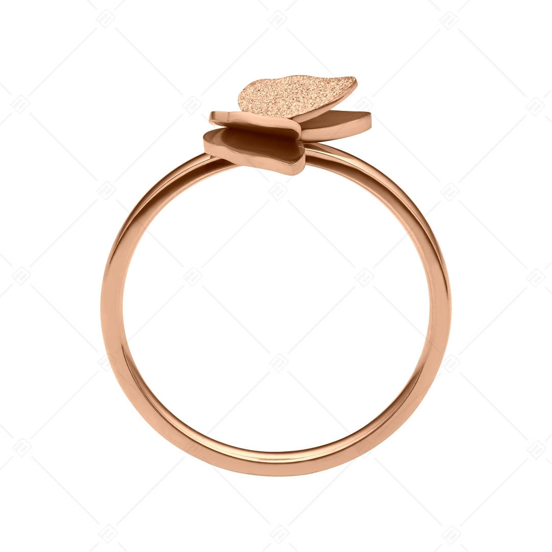 BALCANO - Papillon / 18K rose gold plated ring decorated with butterfly (041207BC96)