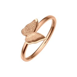 BALCANO - Papillon / 18K Rose Gold Plated Ring Decorated With Butterfly