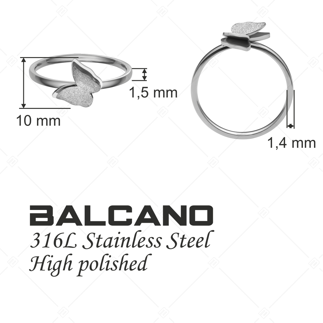 BALCANO - Papillon / Butterfly ring with high polished (041207BC97)