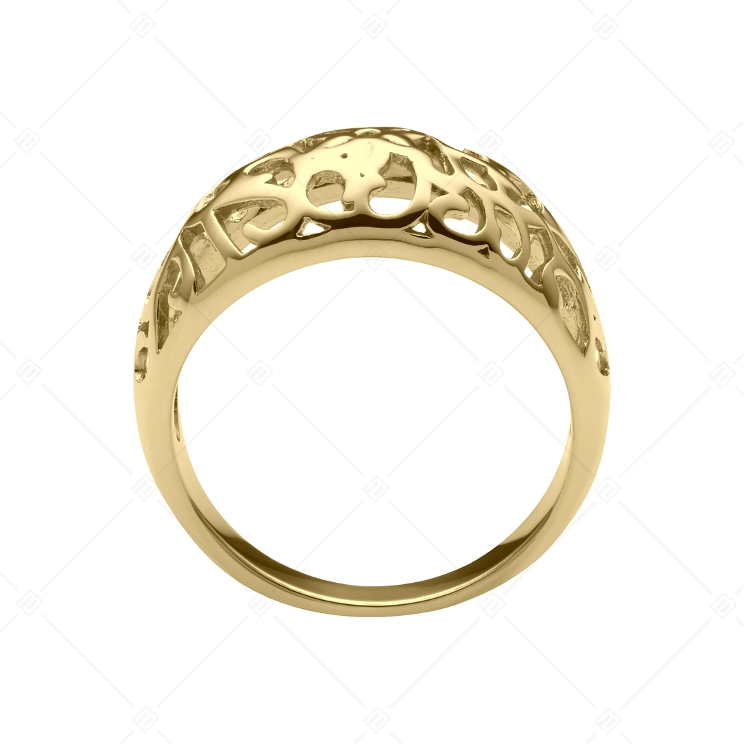 BALCANO - Lara / Ring With Nonfigurative Pattern, 18K Gold Plated (041209BC88)