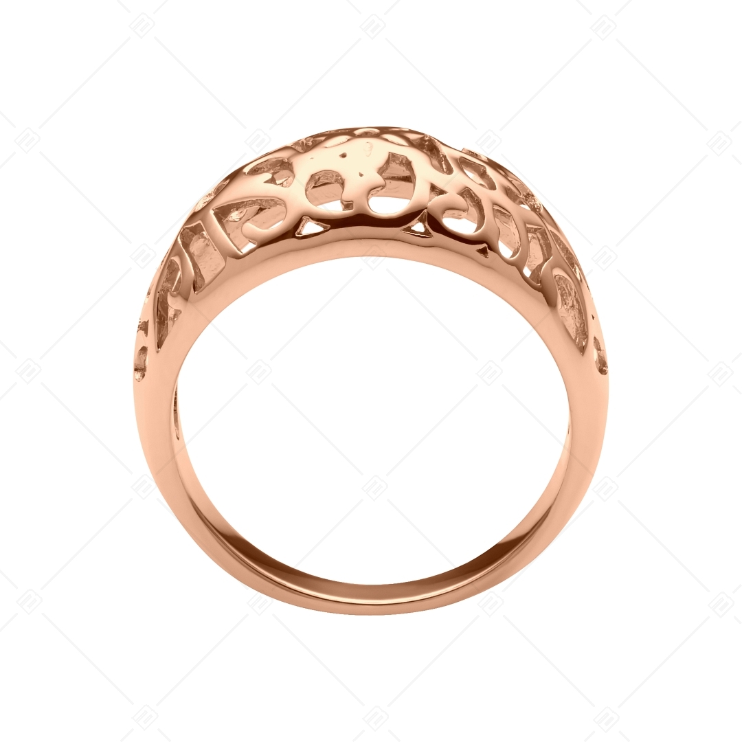 BALCANO - Lara / Ring with nonfigurative pattern, 18K rose gold plated (041209BC96)