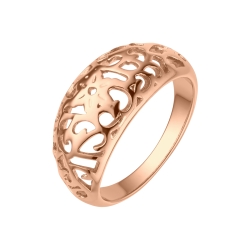 BALCANO - Lara / Ring mit durchbrochenem, nonfigurativem muster, 18K rosévergoldet