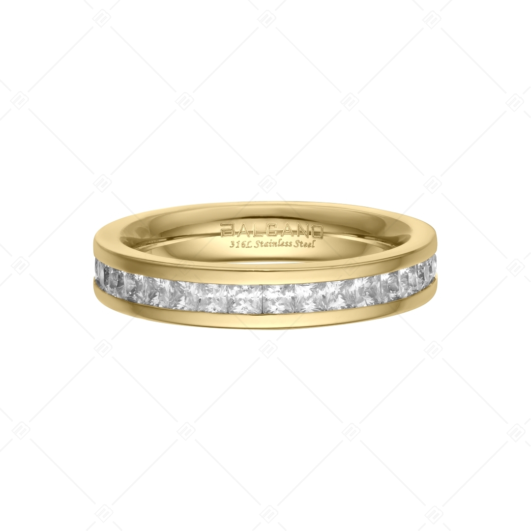 BALCANO - Grazia / 18K Gold Plated Ring with Cubic Zirconia Gemstone (041210BC88)