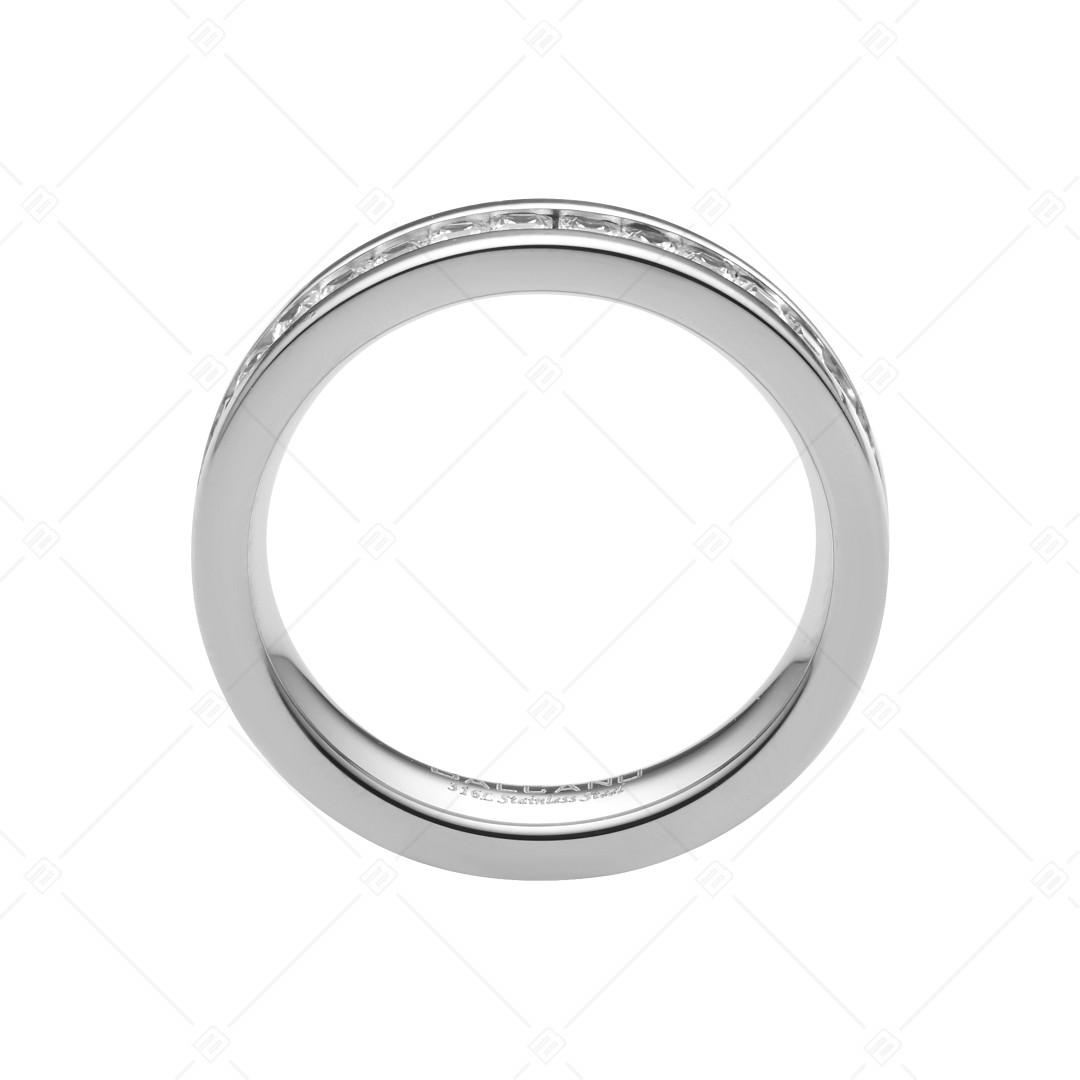 BALCANO - Grazia / Edelstahl Ring mit Zirkonia Edelsteinen und Spiegelglanzpolierung (041210BC97)