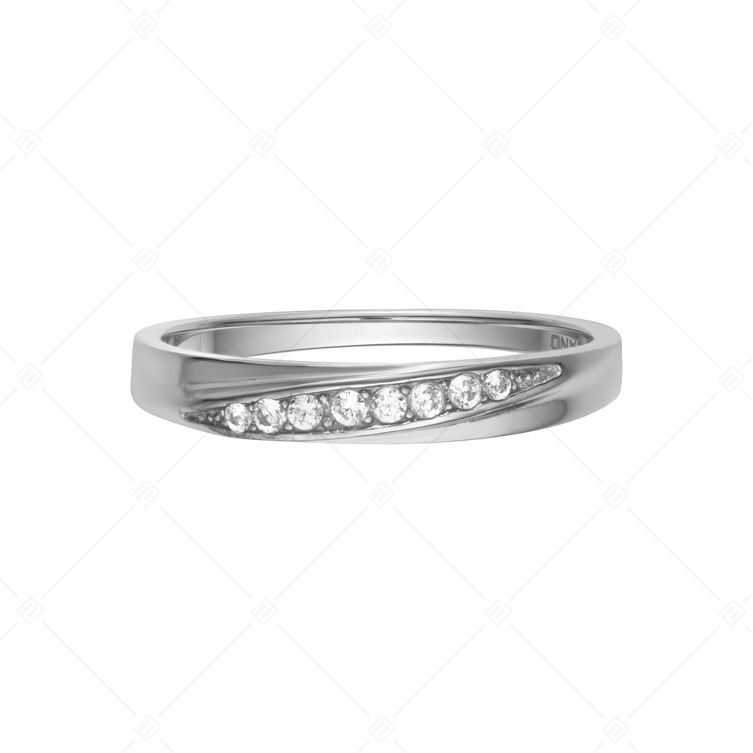 BALCANO - Zoja / Stainless Steel Ring With Zirconia Gemstone, with High Polish (041211BC97)