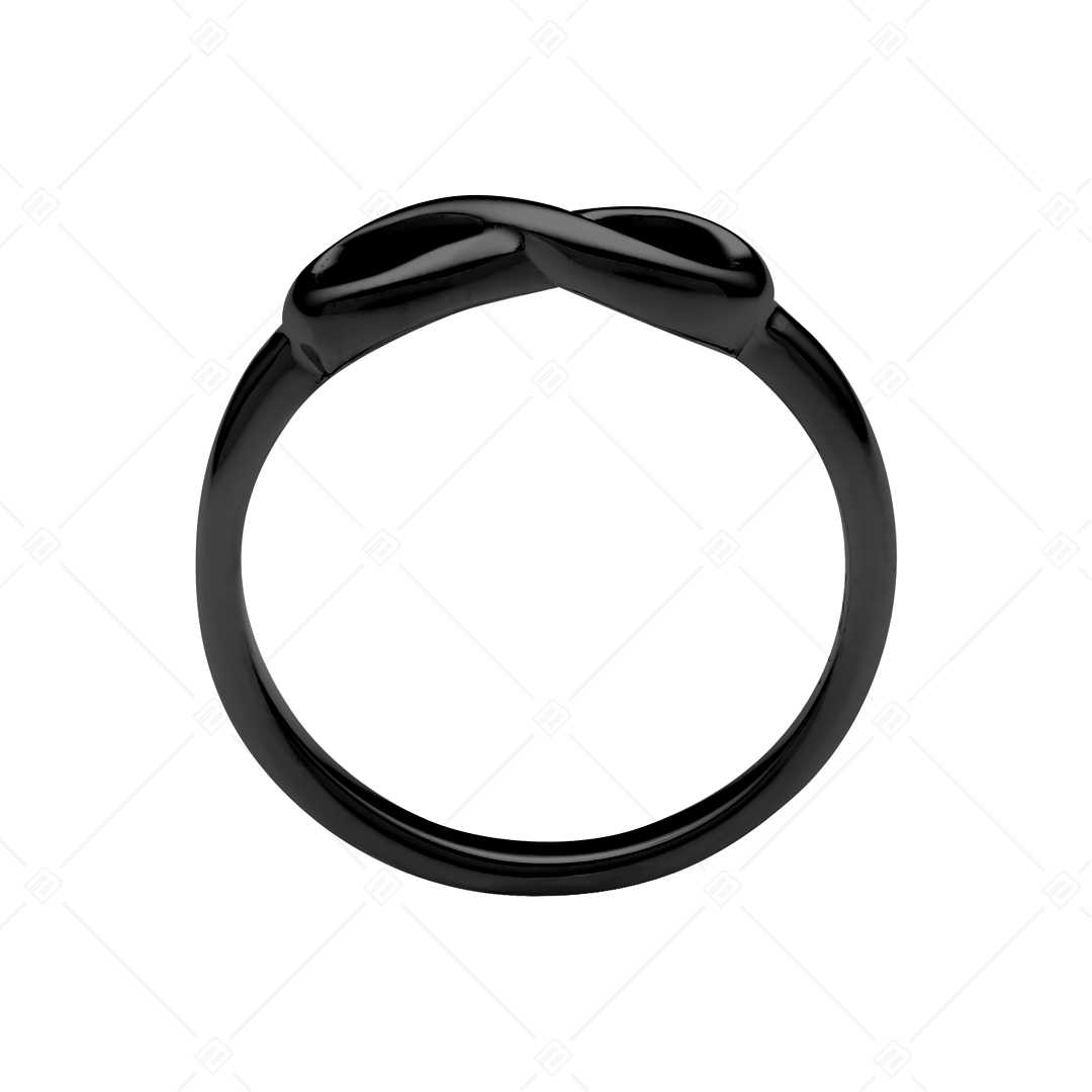 BALCANO - Infinity / Edelstahl Ring mit Unendlichkeitssymbol, schwarze PVD beschichtet (041212BC11)