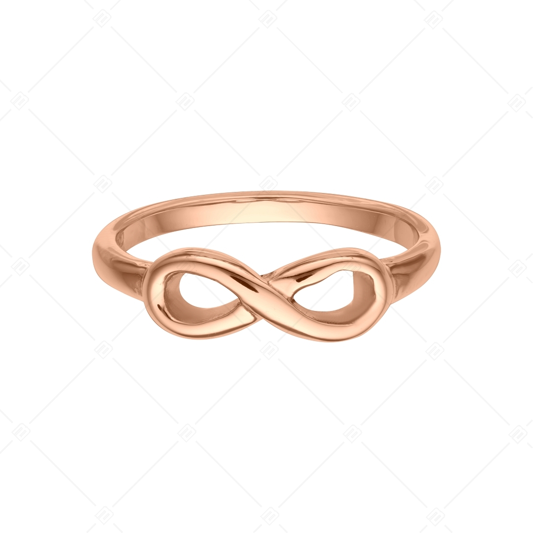 BALCANO - Infinity /  Edelstahl Ring mit Unendlichkeitssymbol, 18K rosévergoldet (041212BC96)