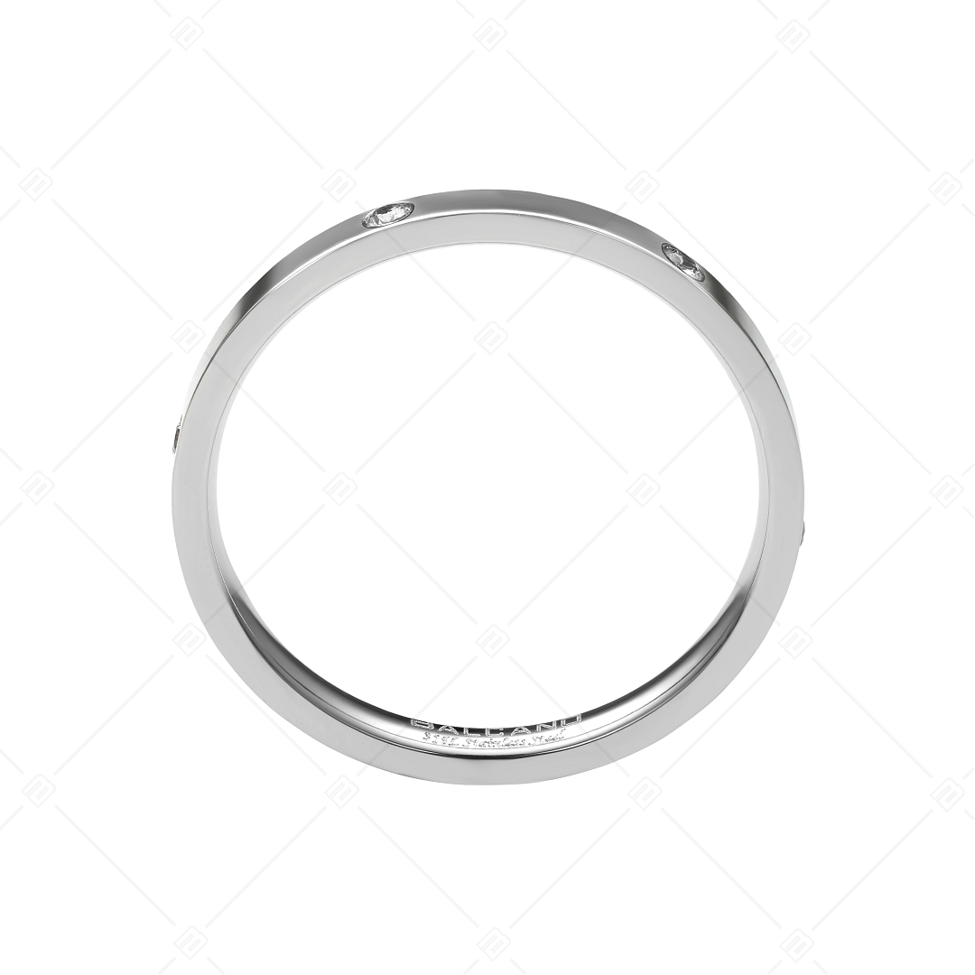 BALCANO - Six / Edelstahl Ring mit Zirkonia Edelsteinen und Hochlglanzpolierung (041213BC97)