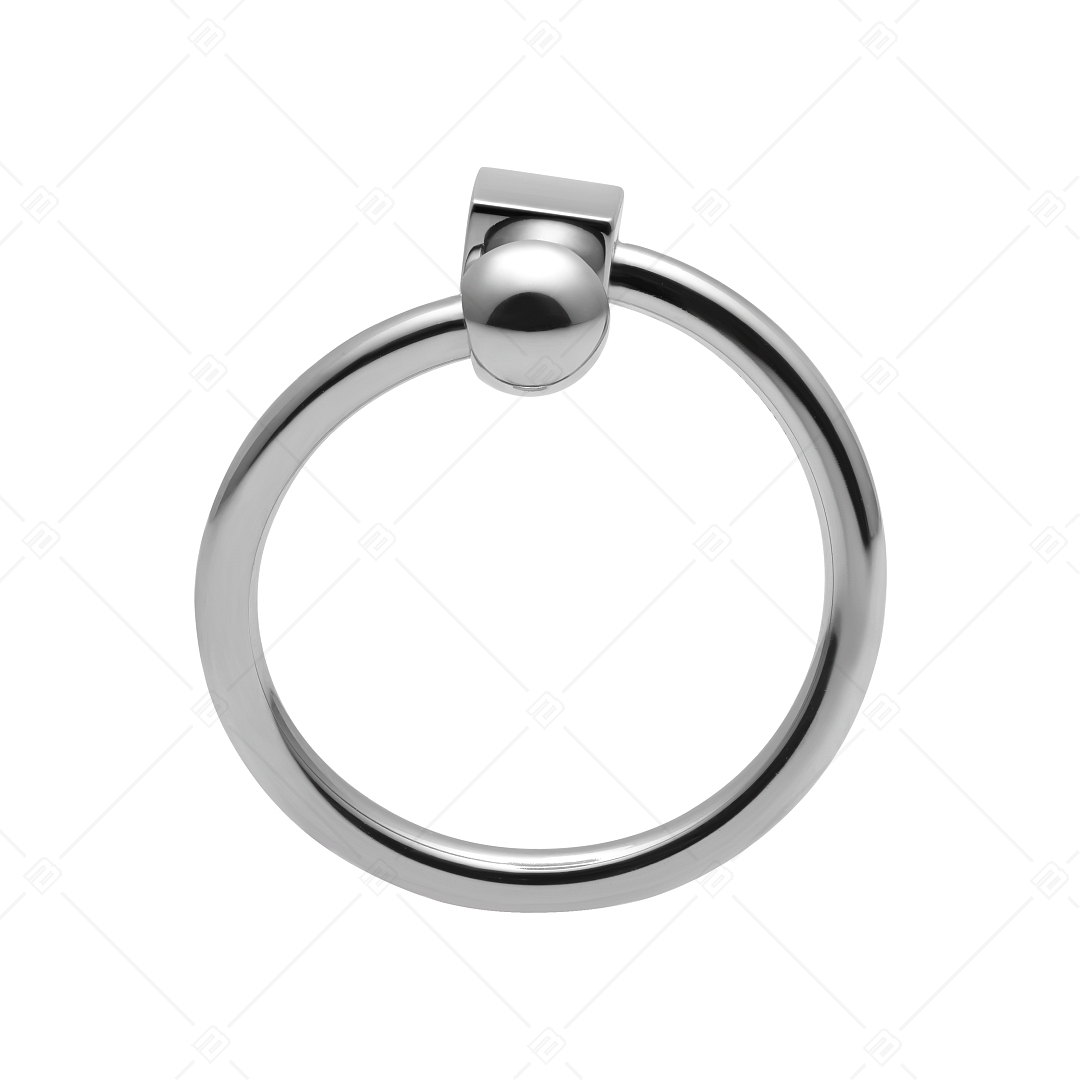 BALCANO - Gamer / Edelstahl Ring mit einem Würfel und einem Ball und Hochglanzpolierung (041214BC97)