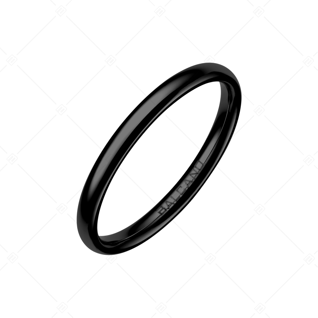 BALCANO - Simply / Thin Ring, Black PVD Plated (041222BC11)