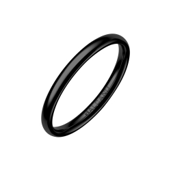 BALCANO - Simply / Thin ring, black PVD plated