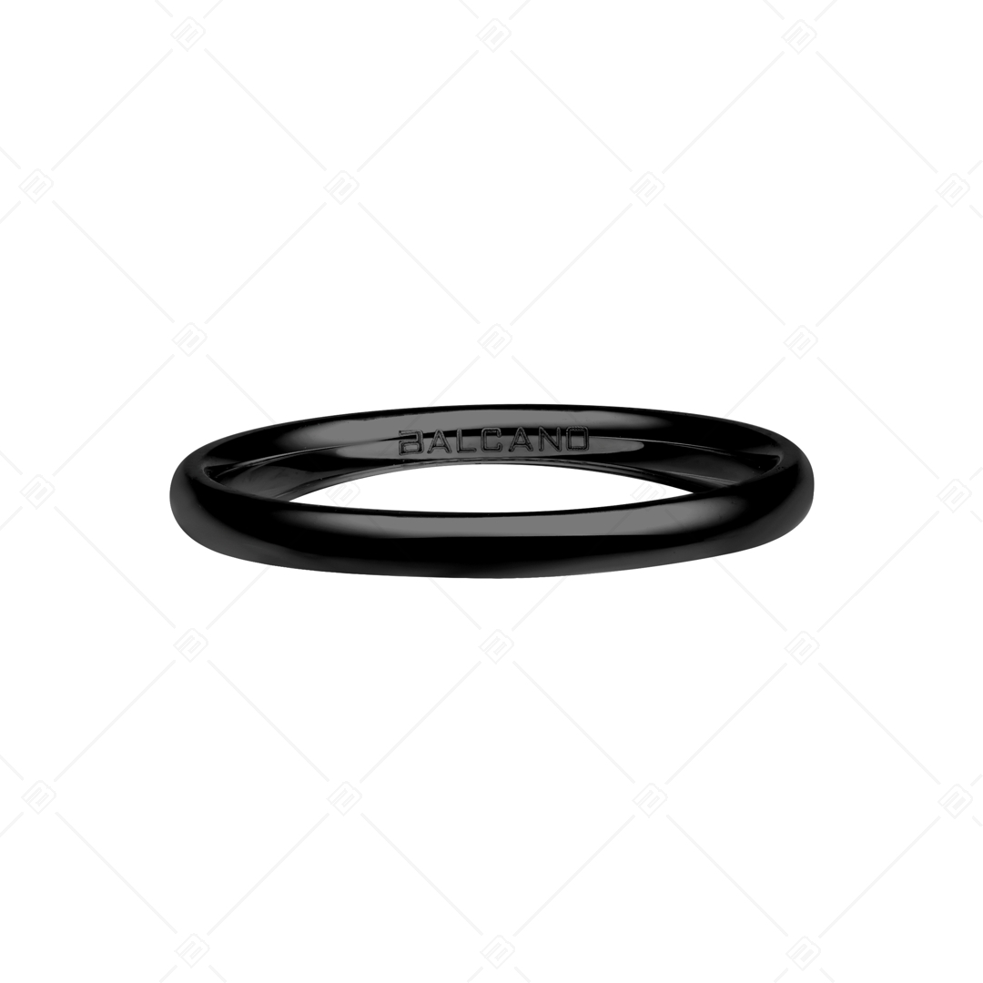 BALCANO - Simply / Thin Ring, Black PVD Plated (041222BC11)