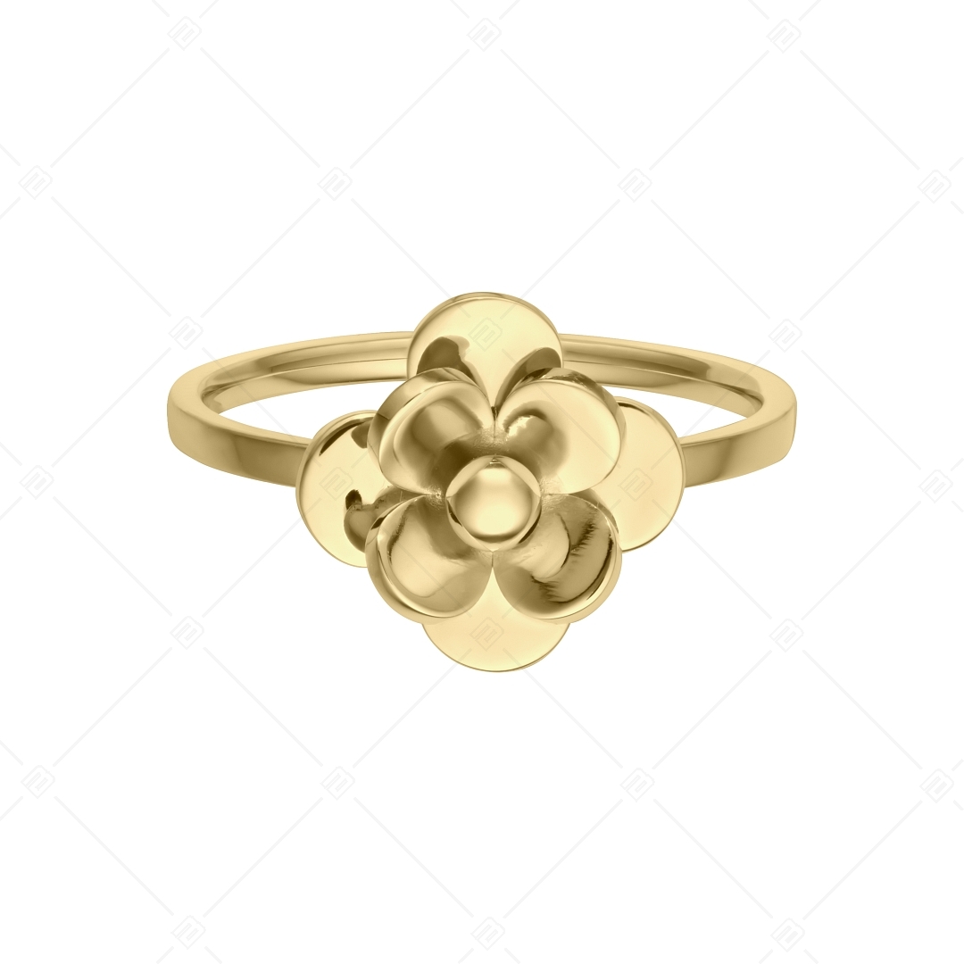 BALCANO - Rose / Edelsthal Ring mit Blumenkopf, 18K vergoldet (041225BC88)