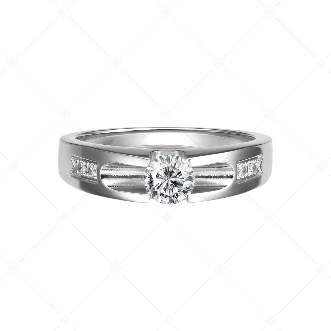 BALCANO - Grace / Edelstahl Ring mit Zirkonia Kristallen und Hochglanzpolierung (041227BC97)
