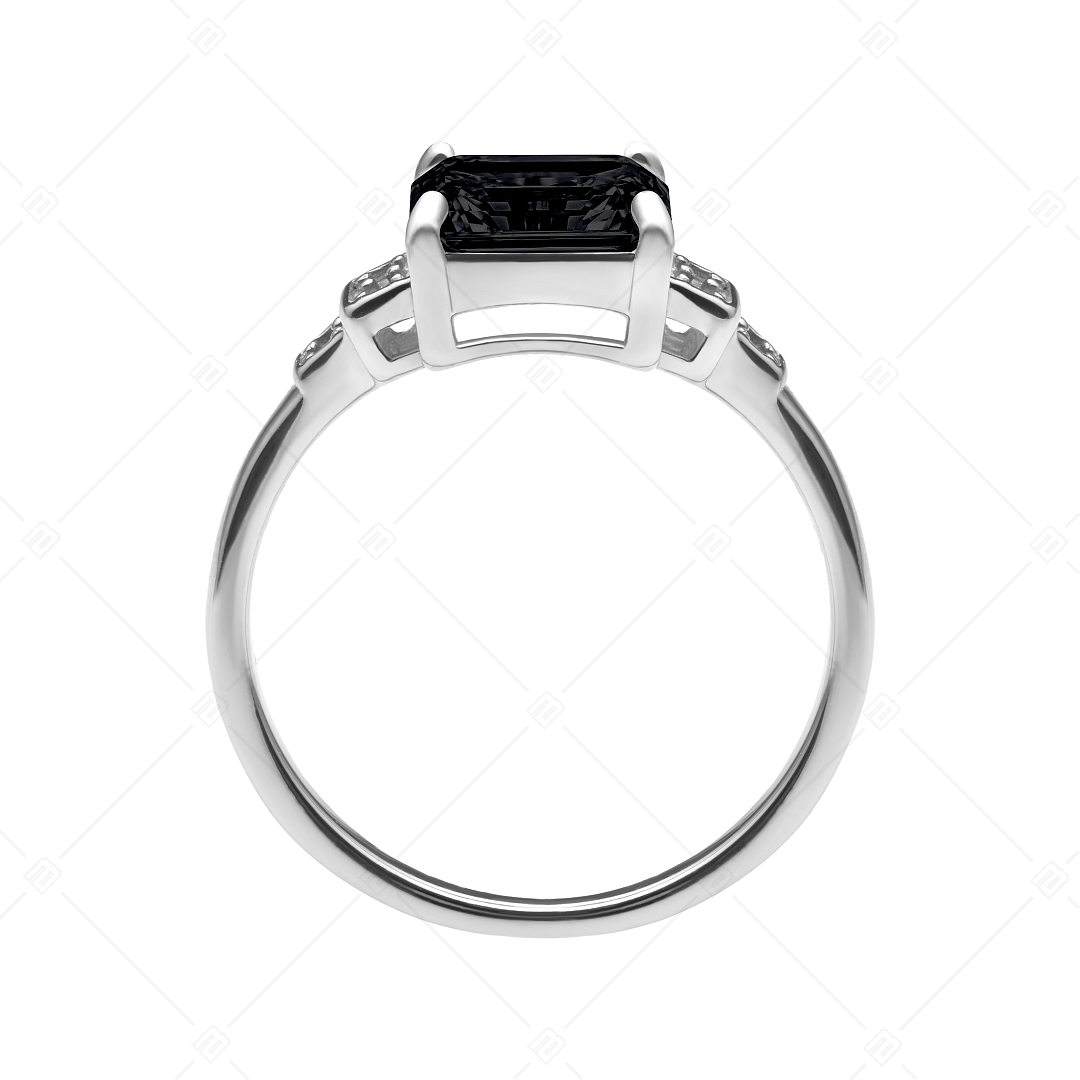 BALCANO - Esmeralda / Striking Cubic Zirconia Gemstone Ring With High Polish Finish (041230BC11)