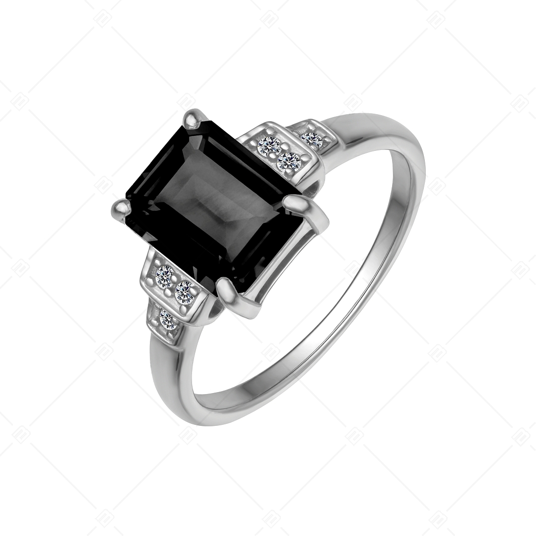 BALCANO - Esmeralda / Striking Cubic Zirconia Gemstone Ring With High Polish Finish (041230BC11)