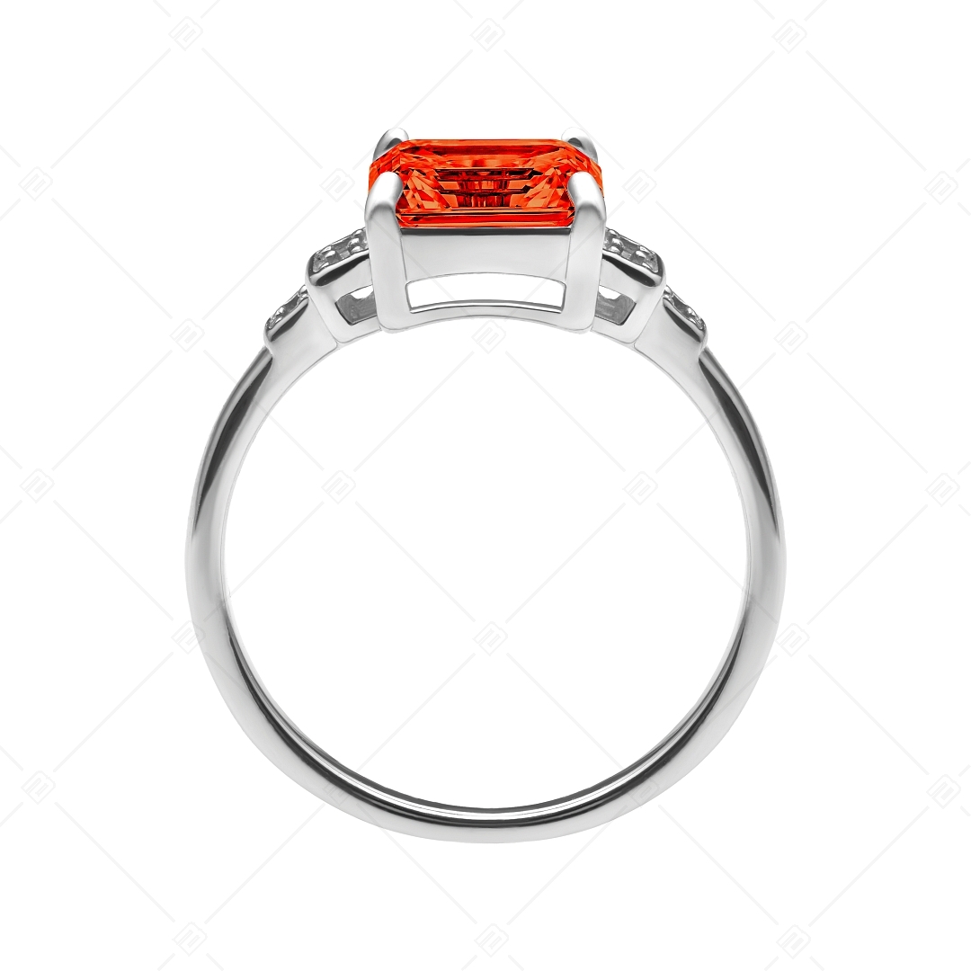 BALCANO - Esmeralda / Striking Cubic Zirconia Gemstone Ring With High Polish Finish (041230BC22)