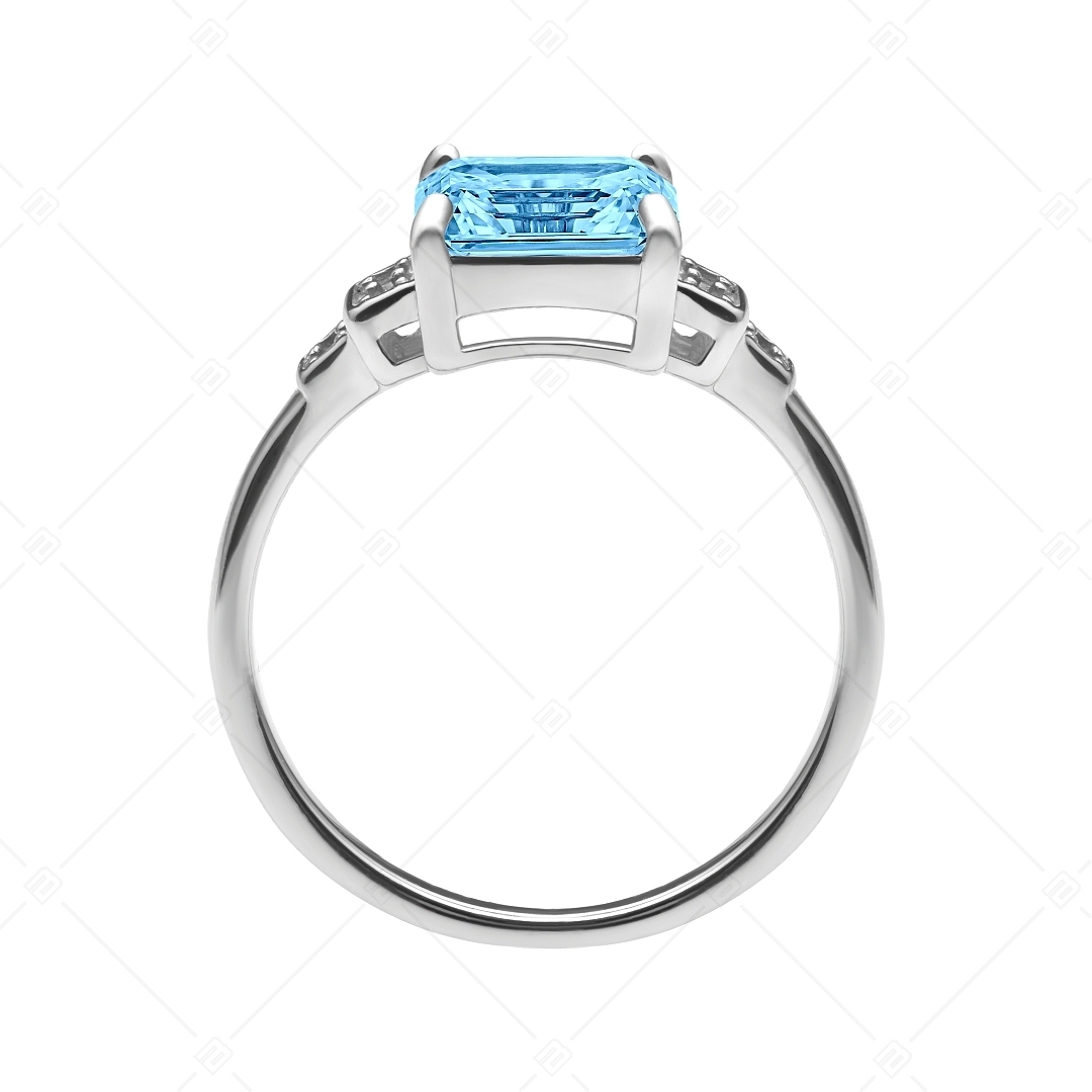 BALCANO - Esmeralda / Striking Cubic Zirconia Gemstone Ring With High Polish Finish (041230BC48)