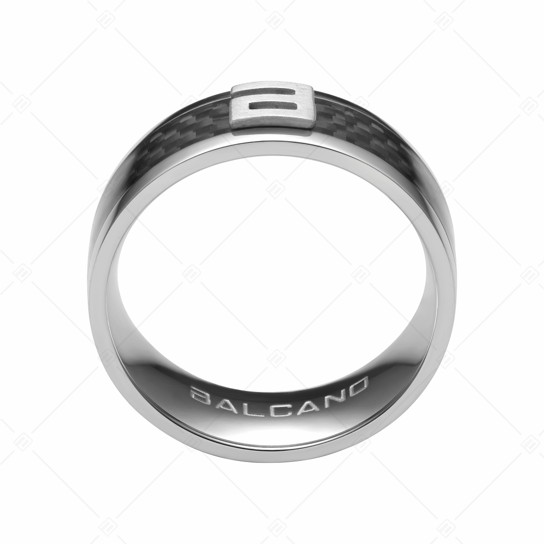 BALCANO - Carbon / Edelstahl Ring mit Karbonfasereinlage (042002BL99)
