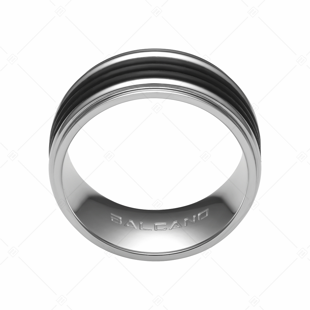 BALCANO - Galaxy / Edelstahl Ring mit Kautschuk-Einsatz (042004BL99)