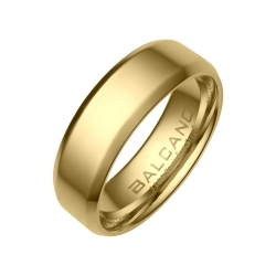 BALCANO - Frankie / Engravable Stainless Steel Ring With 18K Gold Plated