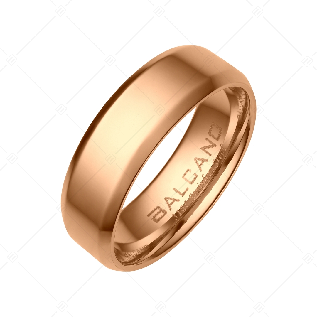BALCANO - Frankie / Gravierbarer Edelstahl Ring mit 18K Roségold Beschichtung (042100BL96)