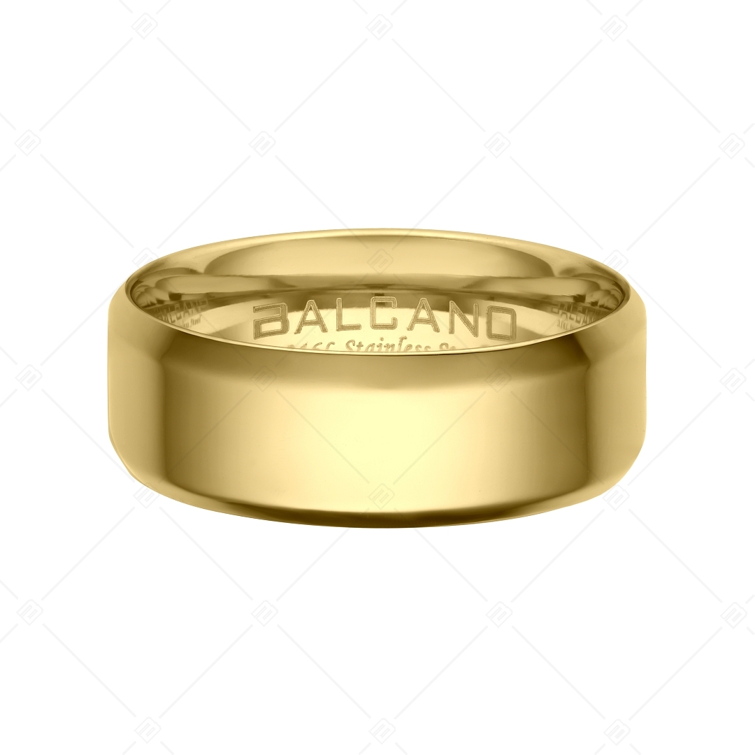 BALCANO - Eden / Engravable Stainless Steel Ring With 18K Gold Plated (042101BL88)