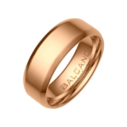 BALCANO - Eden / Engravable Stainless Steel Ring With 18K Rose Gold Plated