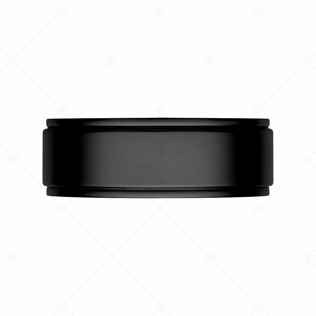 BALCANO - Arena / Gravierbarer Edelstahl Ring mit schwarzer PVD-Beschichtung (042102BL11)