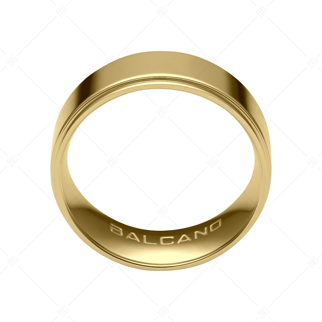 BALCANO - Arena / Engravable stainless steel ring with 18K gold plated (042102BL88)