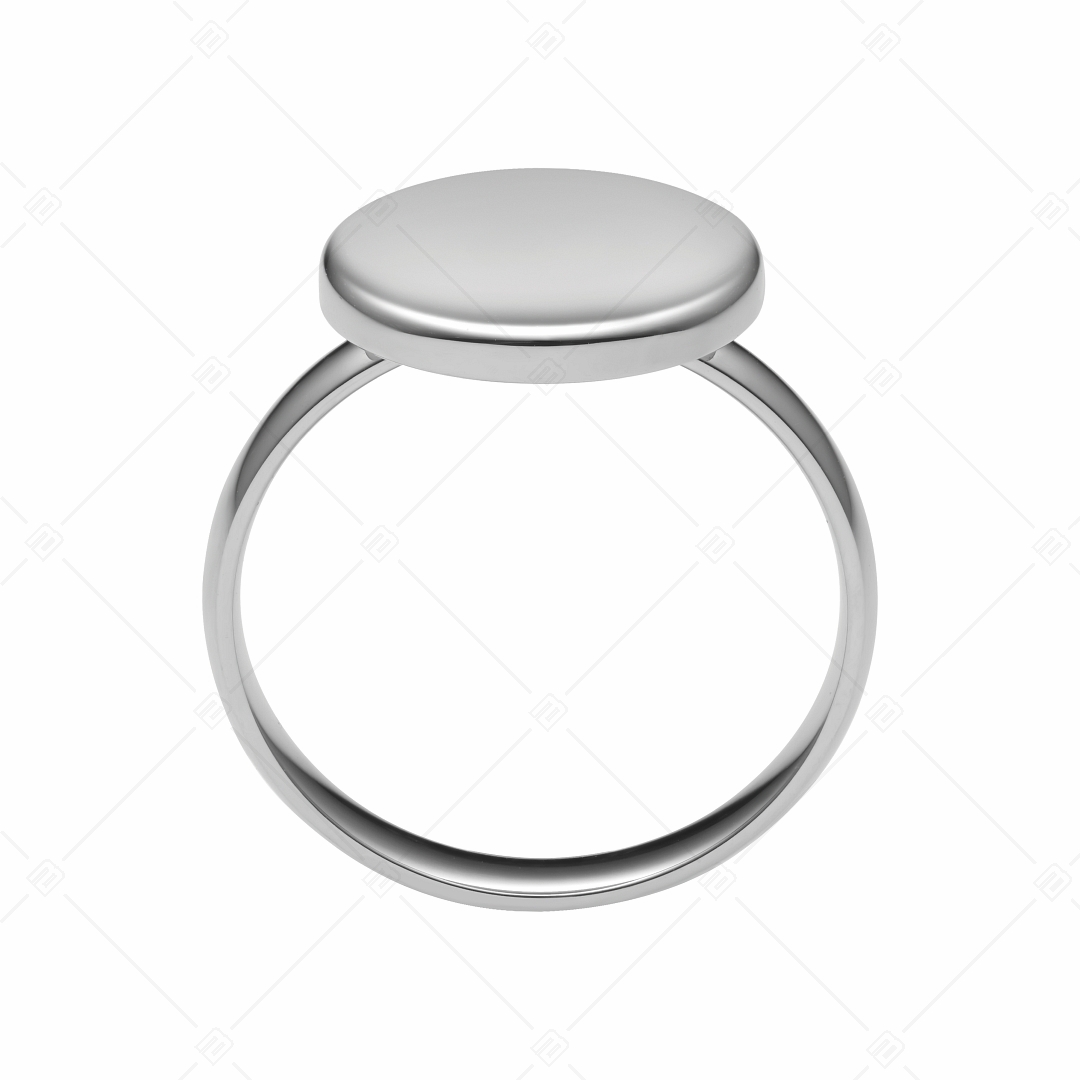 BALCANO - Bottone / Engravable stainless steel ring with high polished (042103BL97)