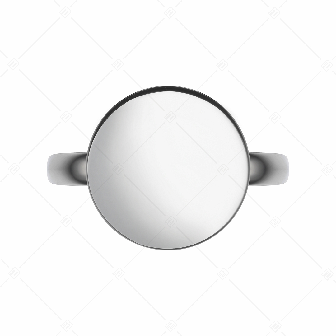 BALCANO - Bottone / Gravierbarer Edelstahl Kopfring mit Spiegelglanzpolierung (042103BL97)
