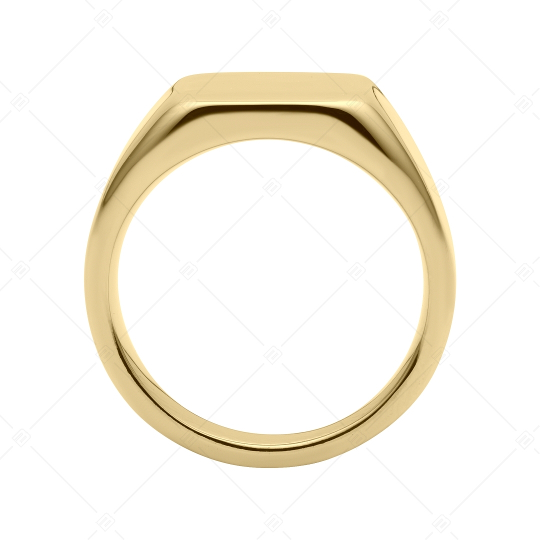 BALCANO - Larry / Engravable Signet Ring, 18K Gold Plated (042104BL88)