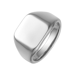 BALCANO - Larry / Engravable Signet Ring, With High Polish