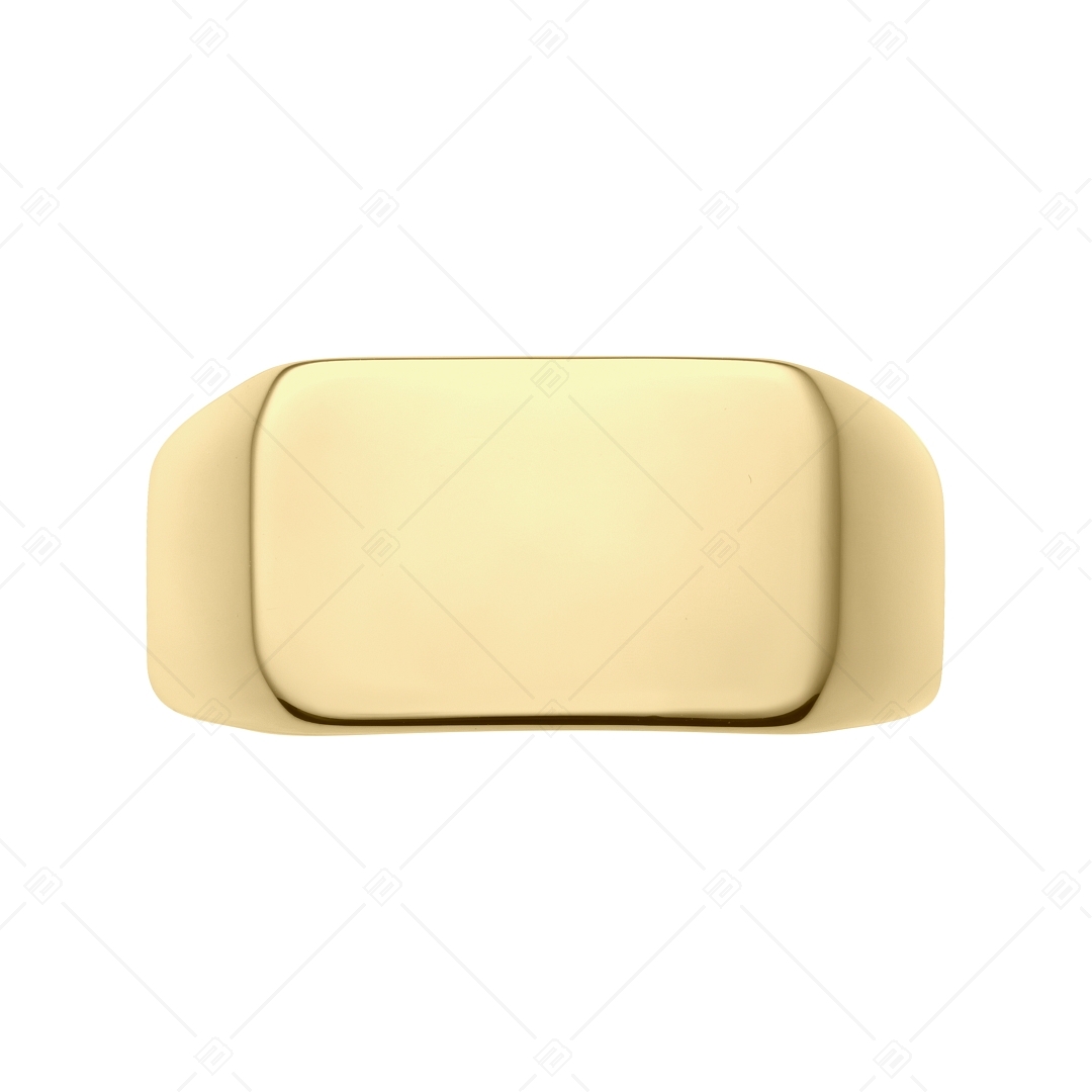 BALCANO - Bernhard / Engravable signet ring, 18K gold plated (042106BL88)