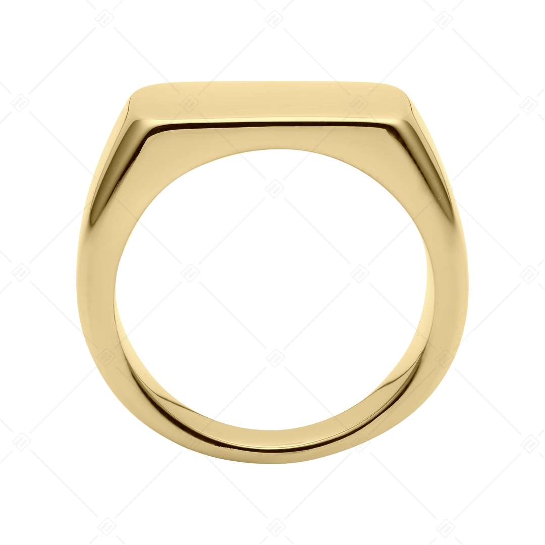 BALCANO - Bernhard / Gravierbarer Siegel Ring, 18K vergoldet (042106BL88)