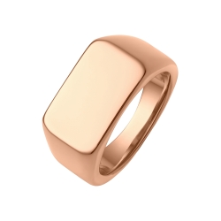 BALCANO - Bernhard / Engravable Signet Ring, 18K Rose Gold Plated