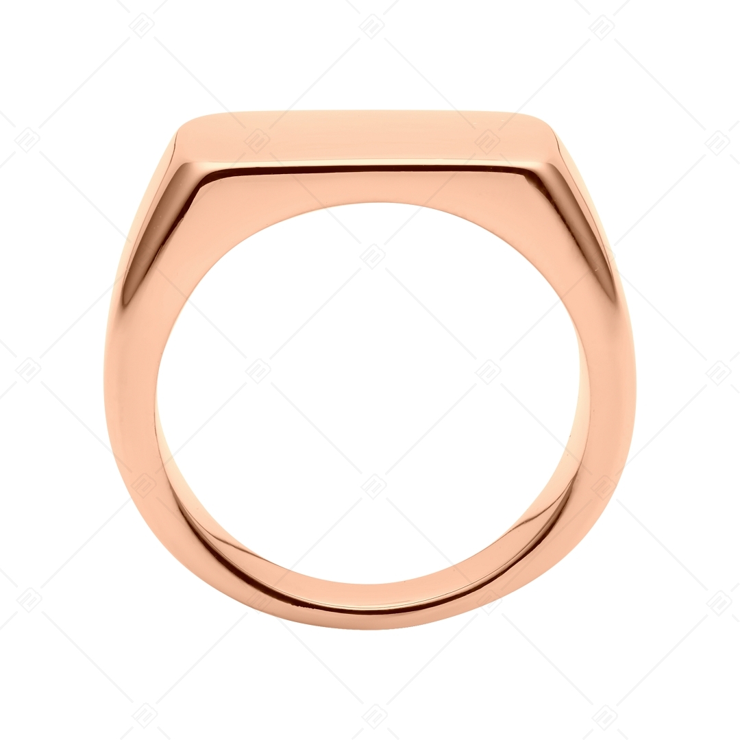 BALCANO - Bernhard / Engravable Signet Ring, 18K Rose Gold Plated (042106BL96)