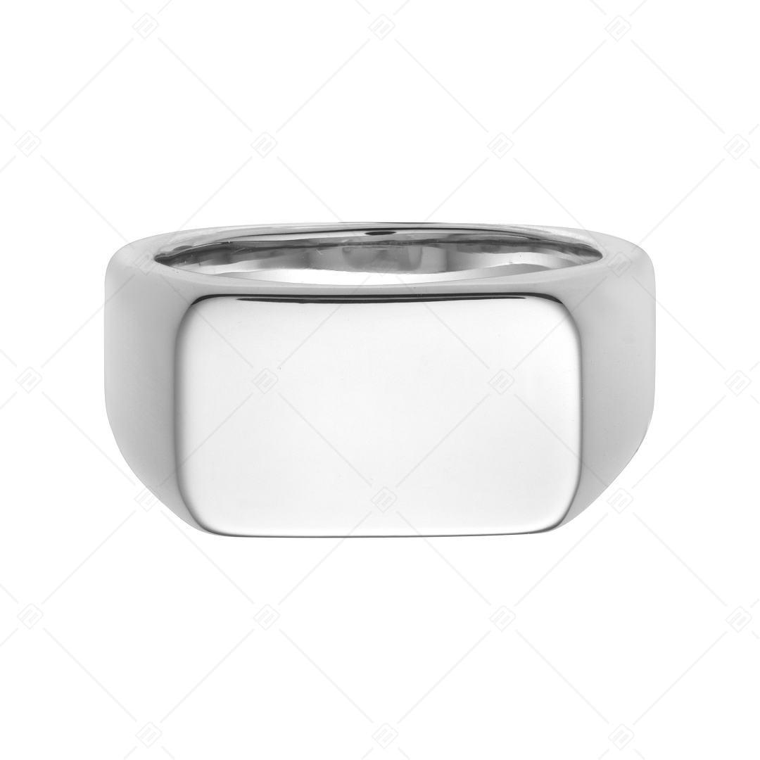 BALCANO - Bernhard / Gravierbarer Siegel Ring mit Spiegelglanzpolierung (042106BL97)