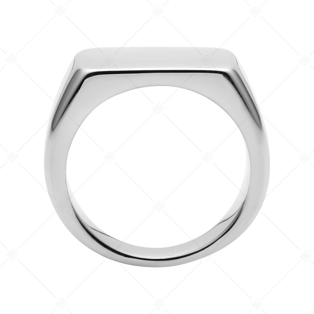BALCANO - Bernhard / Gravierbarer Siegel Ring mit Spiegelglanzpolierung (042106BL97)