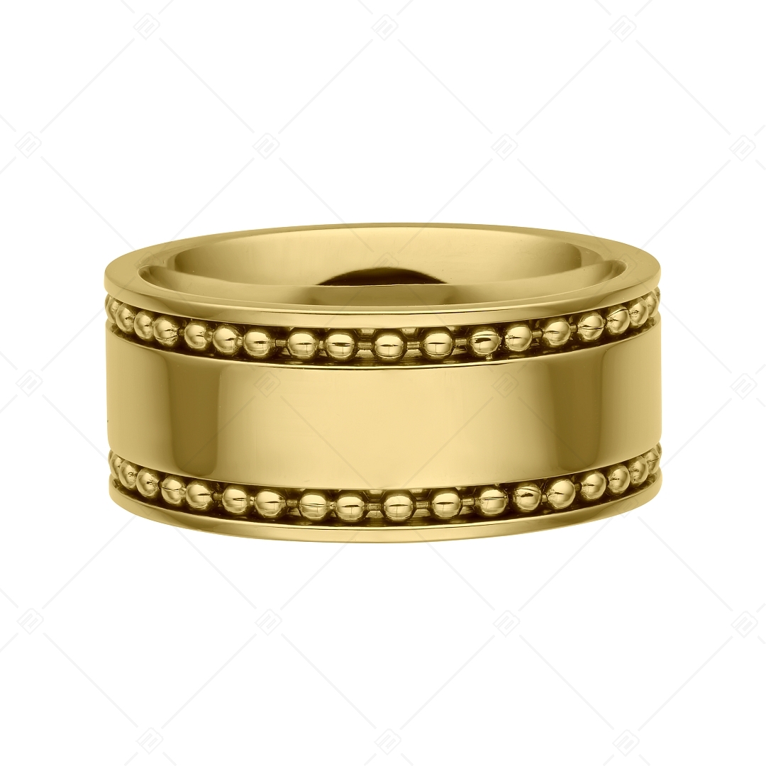 BALCANO - Bolas / Engravable Ballchain Stainless Steel Ring With 18K Gold Plated (042107BL88)