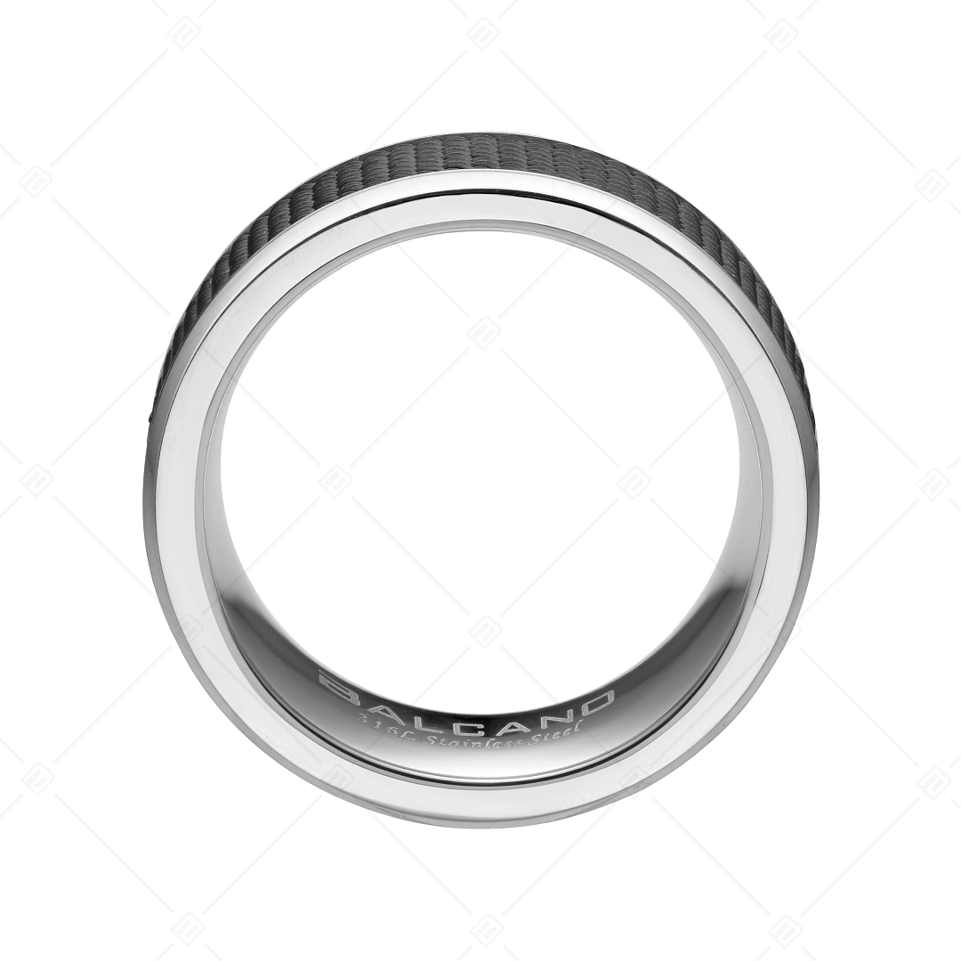 BALCANO - Reel / Stainless Steel Ring With High Polish And Black PVD Plated (042109BL97)