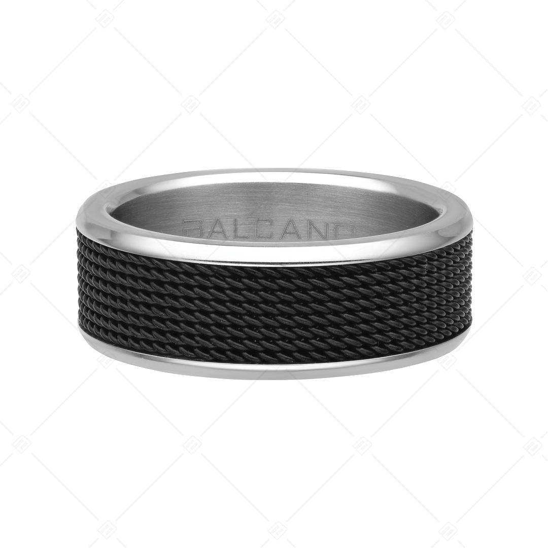 BALCANO - Reel / Edelstahl Ring mit Hochglanzpolierung und mit schwarzer PVD-Beschichtung (042109BL97)