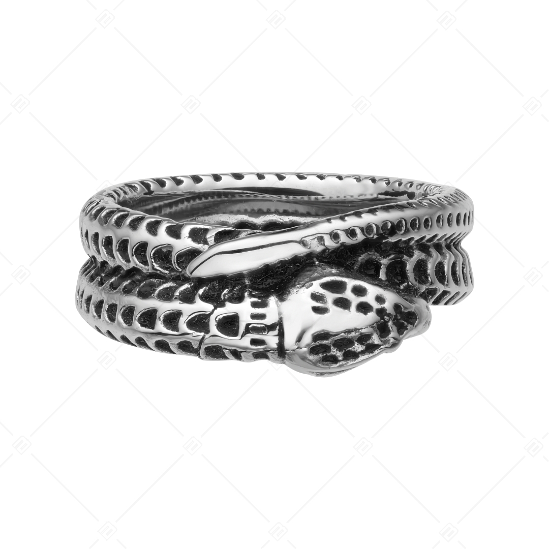 BALCANO - Serpent / Bague en acier inoxydable en forme de serpent, avec hautement polie (042110BL97)