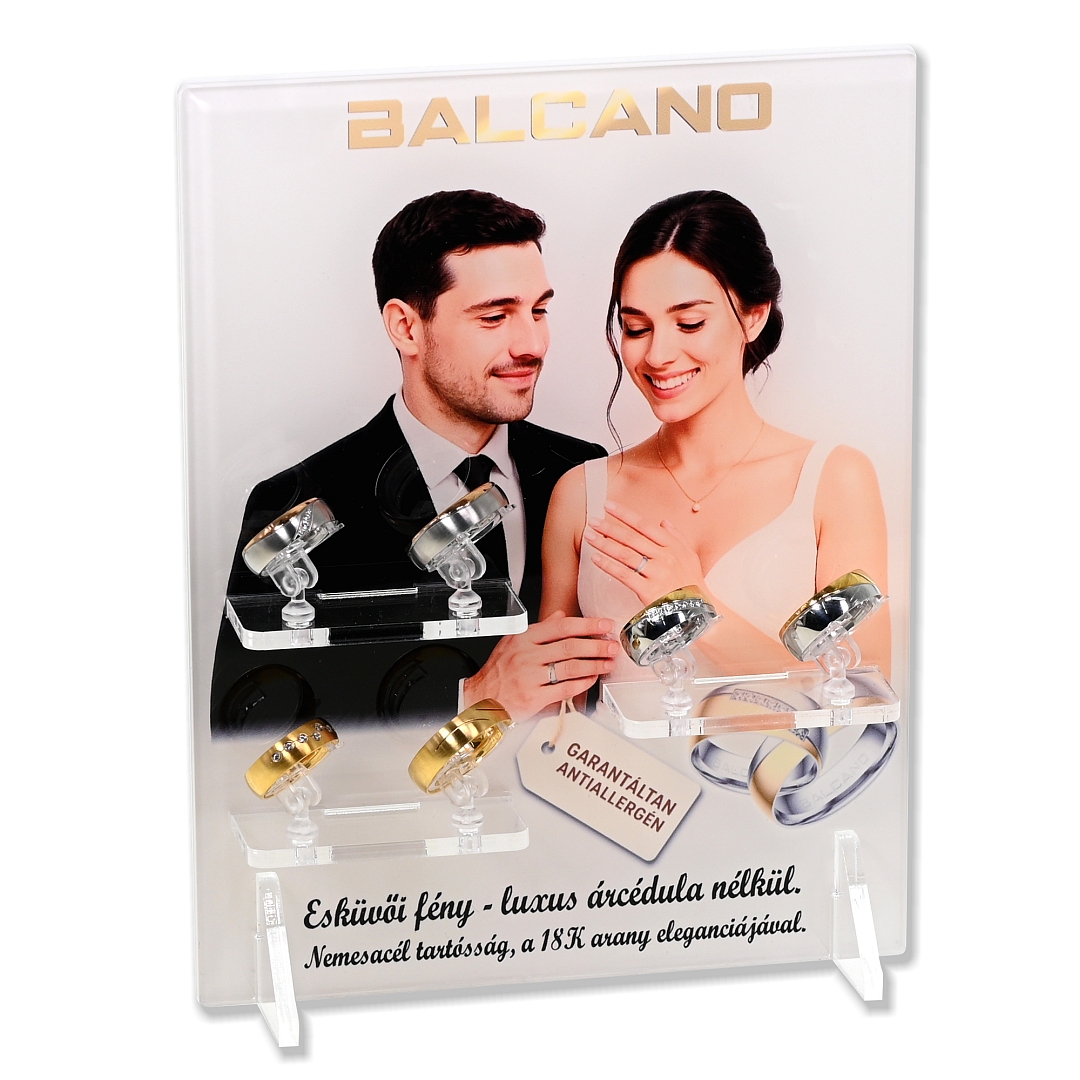 BALCANO / Edelstahl Trauring- und Verlobungsring-Displaytafel (110002BD00)
