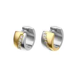 BALCANO - Regal / Stainless Steel Earrings With 18K Gold Plated and Cubic Zirconia Gemstones