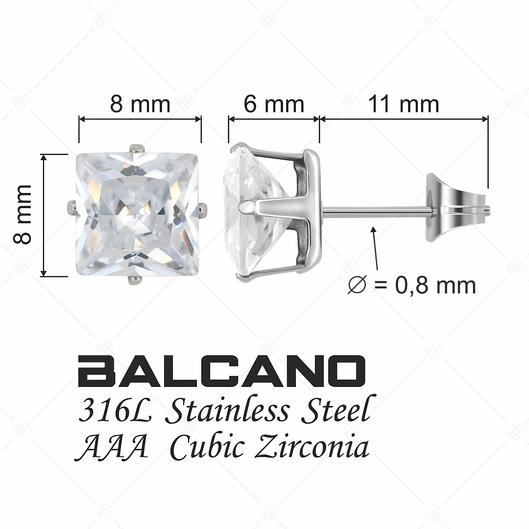 BALCANO - Frizzante / Boucles d'oreilles pierres précieuses de forme carrée (112082ST00)